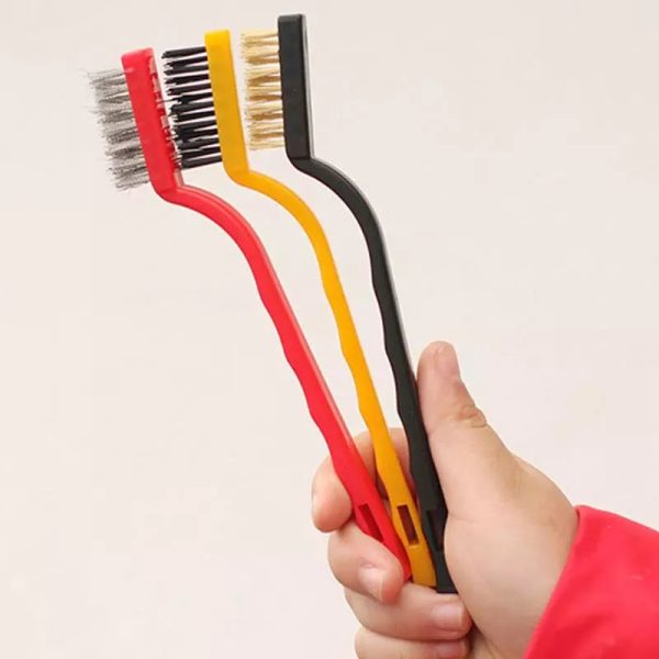 3pcs Metal Remove Rust Brushes Stainless Steel Copper Nylon Wire Brush Rust Scrub Remove Cleaning Tools Home Kits Wire Brush - Image 4