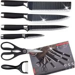 Chef Knives Food Kitchen Scissors Heavy Duty Knife Stainless Steel Peeler Set