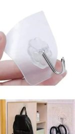 Transparent Wall Hooks Hangers Self Adhesive Door Wall Hangers Hooks Suction Heavy Load Rack For Kitchen Bathroom Accessories
