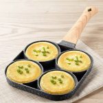 Egg Frying Pan Nonstick Pancake Pans 4-Hole Cookware Pancake Pan Egg Burger Ham Pan Suitable for Gas Stove Induction Cooker