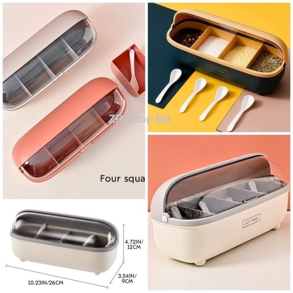 Nordic spice jar salt and pepper shakers spice container set kitchen Oval Transparent seasoning box spice rack kitchen tools - Image 1