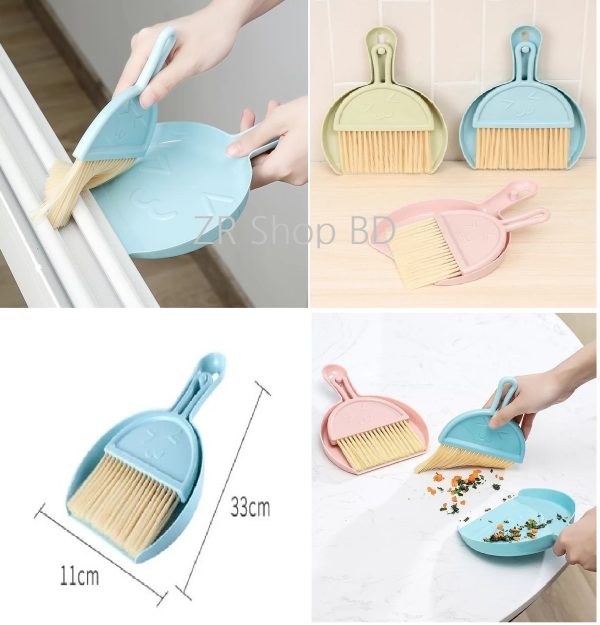 Children's Mini Desktop Cleaning Broom/Small Broom And Dustpan Set Computer Keyboard Gap Small Broom Plastic Even Shovel Brush Cleaning - Image 1