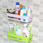 Bathroom Shelf Rack Toilet Adhesive Shampoo Gel Storage Basket Decoration Bathroom squire Shower Shelf Organizer Accessories