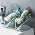 Drain Soap Holder Box Bathroom Shower Soap Storage Box Tray Shelf Bathroom Accessories Drainage Box Plastic Ledge Sheet Shape