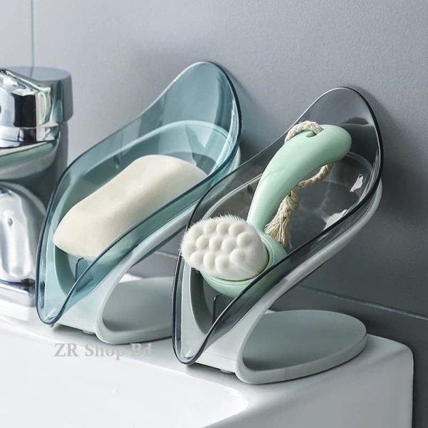 Drain Soap Holder Box Bathroom Shower Soap Storage Box Tray Shelf Bathroom Accessories Drainage Box Plastic Ledge Sheet Shape - Image 1