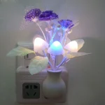 0.5W LED Night Light With Auto Sensor Energy Saving Plug in LED Night Light Dream Nightlight Rose Flower Mushroom Night Lights - Image 5