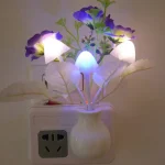 0.5W LED Night Light With Auto Sensor Energy Saving Plug in LED Night Light Dream Nightlight Rose Flower Mushroom Night Lights - Image 4