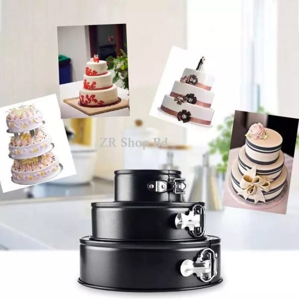 Cake-mold-Round.jpg WALFOS 3 Pcs/Set Non-Stick Metal Bake Mold Round Baking Tool Cake Pan Dish Bakeware Carbon Steel Cakes Mold Kitchen Accessories - Image 1