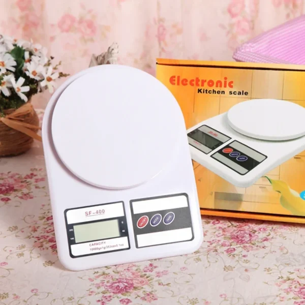Smart Kitchen scale Digital Electronic Kitchen Scale SF 400 Weighing Scale SF-400 10KG/1g Kitchen Mail LCD White accessories - Image 4