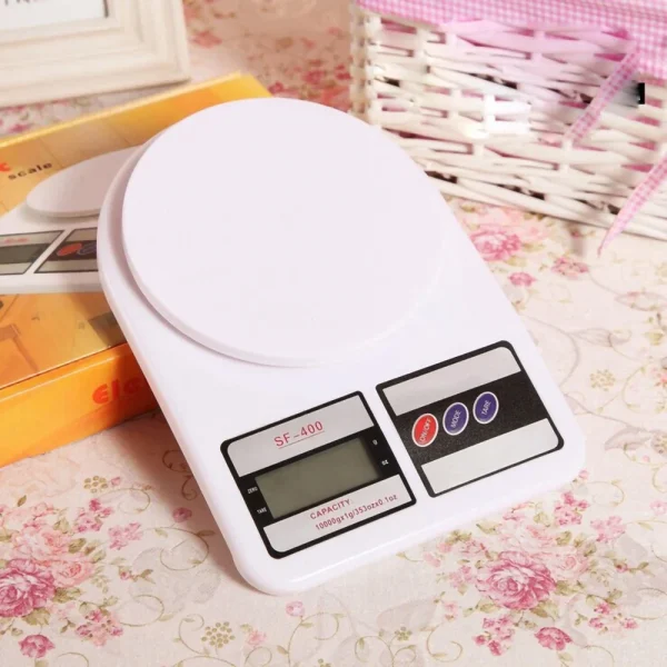 Smart Kitchen scale Digital Electronic Kitchen Scale SF 400 Weighing Scale SF-400 10KG/1g Kitchen Mail LCD White accessories - Image 2