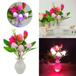 0.5W LED Night Light With Auto Sensor Energy Saving Plug in LED Night Light Dream Nightlight Rose Flower Mushroom Night Lights