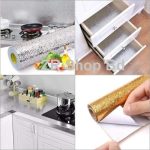Kitchen Waterproof Oil Proof Sticker Aluminum Foil Self Adhesive Heat Resistant Wallpaper 0 4x15m