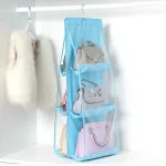 6 Pocket Handbag Hanging Closet Organizer Hanging Purse Organizer Transparent Handbag Storage Hanger Closet Organizer - Image 5