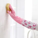1 Pair Reusable Cleaning Kitchen Hand Gloves Kitchen Cleaning Gloves with Plush Liner Household Dishwashing Gloves Non-slip Waterproof - Image 5