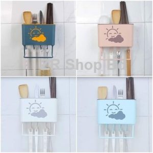 Multifunctional Drain Cage Cutlery Storage Box Wall-Mounted Chopsticks Tube Drying Rack Knife Stand Holder Tableware Storage Box.