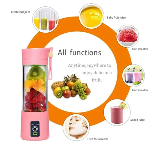 Rechargeable Portable Blender USB Charging Electric Juice Cup Portable Small Household Mini Juicer Juice Cup Household Fresh - Image 4