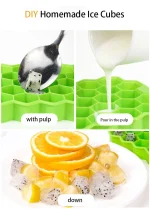 Silicone ice cube tray