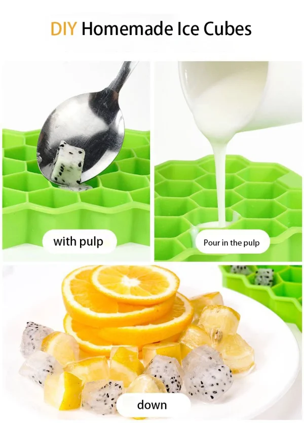 Silicone ice cube tray