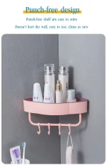 Triangular Shelf for Toilet and Bathroom/Shower Corner Shelf - Image 3