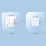 5 Pairs Strong Double Sided Adhesive Wall Hooks Transparent Suction Cup Sucker Hooks Traceless Snap Hook For Socket Holders - Image 6