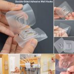 5 Pairs Strong Double Sided Adhesive Wall Hooks Transparent Suction Cup Sucker Hooks Traceless Snap Hook For Socket Holders