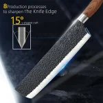 Chef Knives Food Kitchen Scissors Heavy Duty Knife Stainless Steel Peeler Set - Image 8