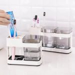 Toothbrush Stand 2 in 1 Multi-functional ABS Wide Application Detachable Toothbrush Holder Set for Bathroom - Image 2