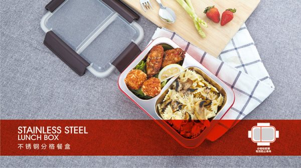 Stainless Steel  Food Container Flatware Lunch Box(স্টেইনলেস স্টীল খাদ্য ধারক ফ্ল্যাটওয়্যার লাঞ্চ বক্স) - Image 1
