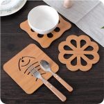 1PCS Wooden Place Mat 14.8*14.8cm Heat Resistant Hot Pot Coasters Tea Cup Mat Desktop Ornament Home Kitchen Supplies - Image 3