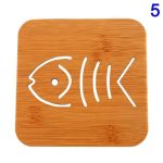 1PCS Wooden Place Mat 14.8*14.8cm Heat Resistant Hot Pot Coasters Tea Cup Mat Desktop Ornament Home Kitchen Supplies - Image 7