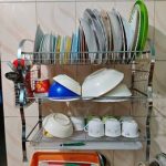 3 Layer Dish Drainer Rack(Sakura) / 3 Layer Dish Drainer Rack Stainless Steel - Image 2