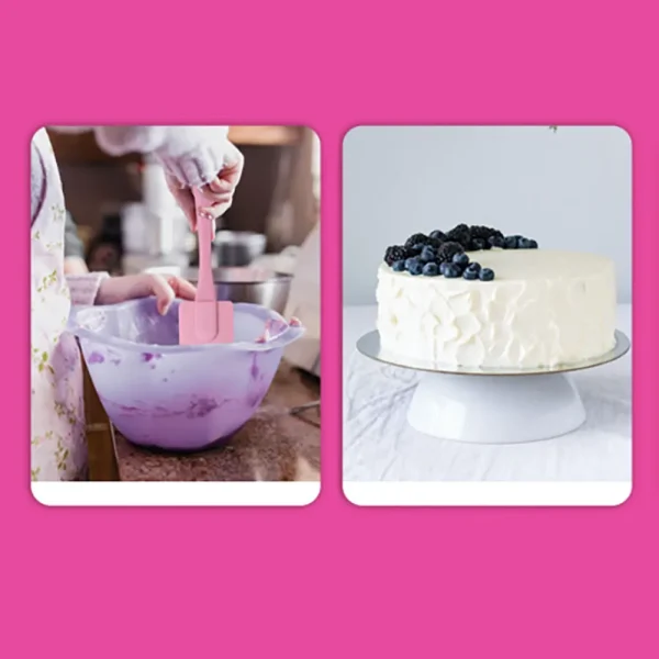 3 pcs spatula set / 3 pcs Silicone Cream Spatula Kitchen Pastry Blenders Non-stick Baking Oil Brush Cake Mixer Scraper Butter Spreader Whisk for Cooking - Image 3