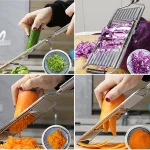 Multifunctional Plate Zester Vegetable Slicer Grater Chopper 3 in 1 Cheese Stainless Steel Grater Manual Vegetable Cutters - Image 2