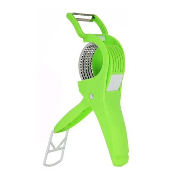 1 pcs Multi Cutter With Peeler For Vegetable And Fruit Extra Sharp Stainless Steel - Multicolor - Image 6