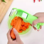 1 pcs Multi Cutter With Peeler For Vegetable And Fruit Extra Sharp Stainless Steel - Multicolor - Image 10