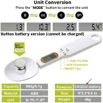 Digital Kitchen Measuring Spoon Scale/ওজন মাপার চামচ স্কেল - Image 5