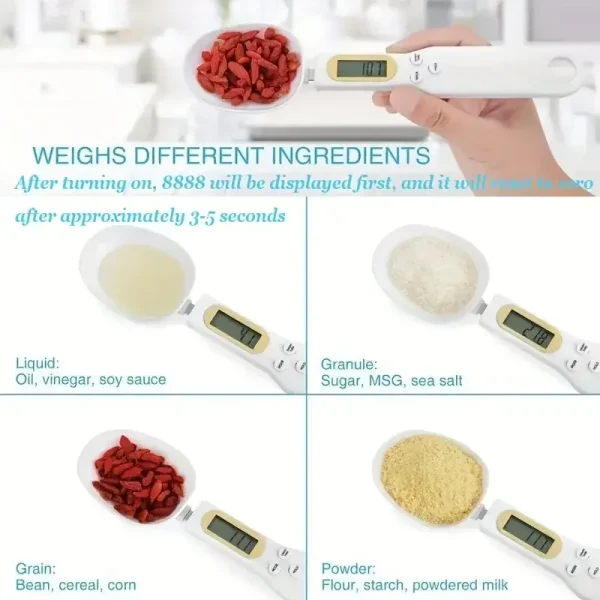 Digital Kitchen Measuring Spoon Scale/ওজন মাপার চামচ স্কেল - Image 7