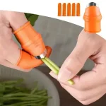 6 pcs Thumb Knife Finger Protector Metal Fingernail Vegetable Cutter Harvesting Knife Plant Blade Scissors Cutting Glove Kits - Image 7