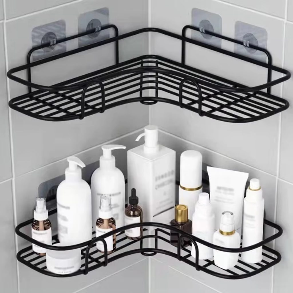 Iron bathroom corner shelf