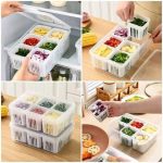 refrigerator storage box 6 grid