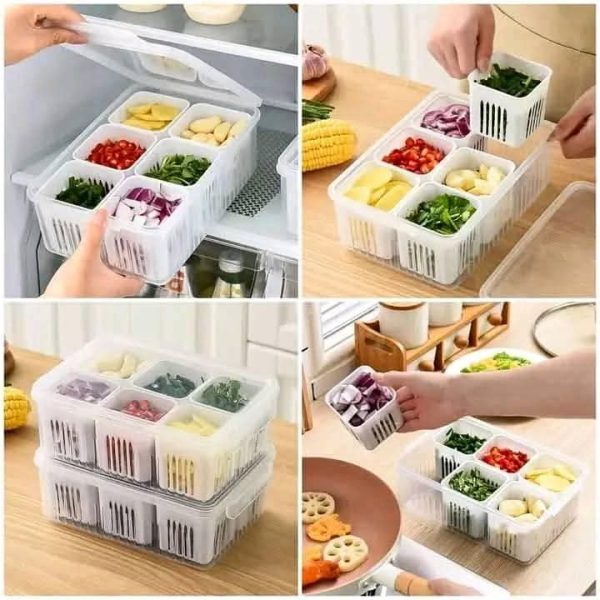 refrigerator storage box 6 grid refrigerator storage box 6 grid