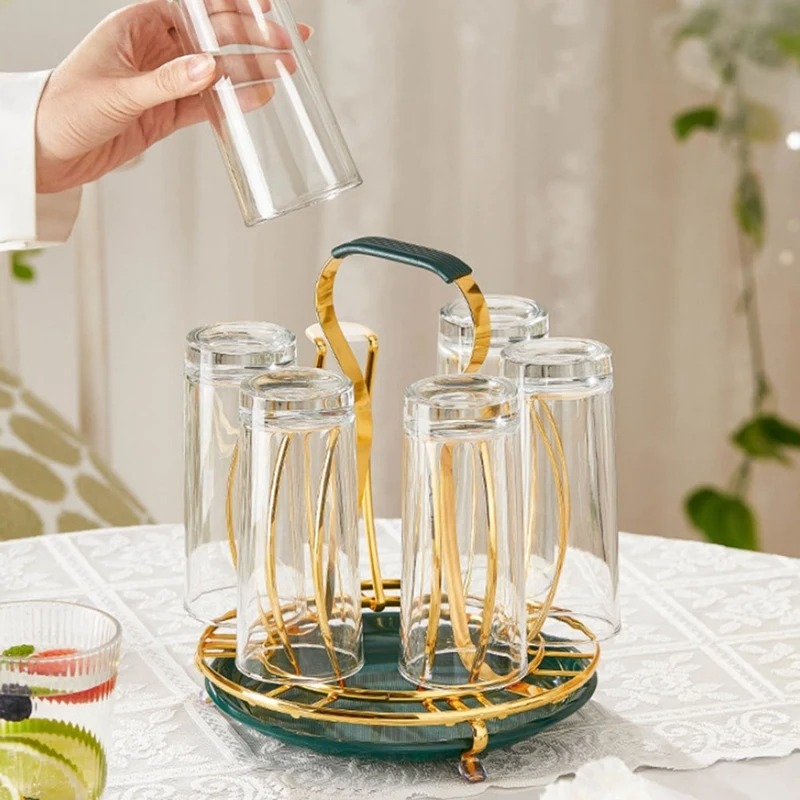 Stylish Golden Glass Holder